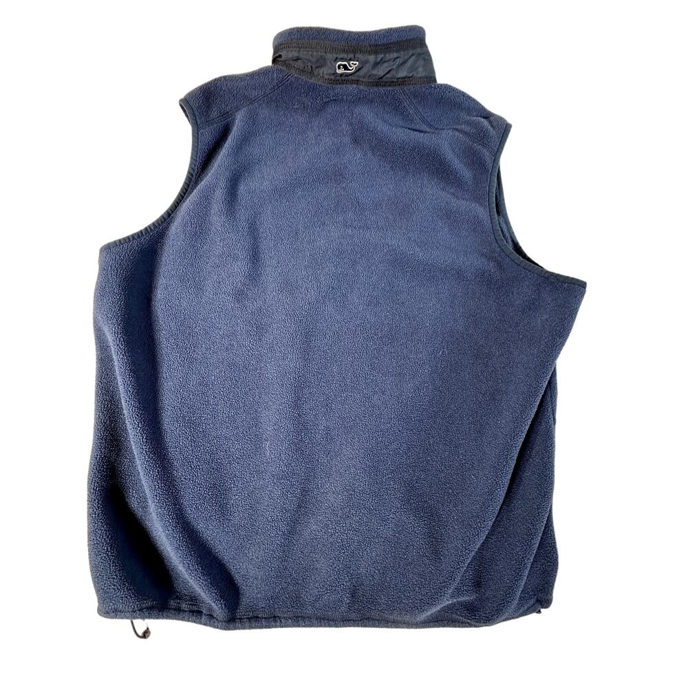 VINEYARD VINES womens fleece vest blue sz large sherpa Coastal Preppy Nautical - Picture 2 of 6